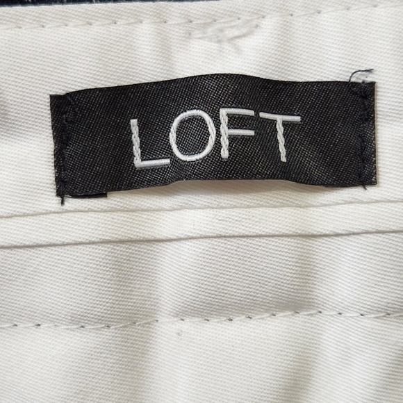 SIZE 8T LOFT Trouser Wool looking Black Grey color High waist dress pant NWT - Picture 12 of 15